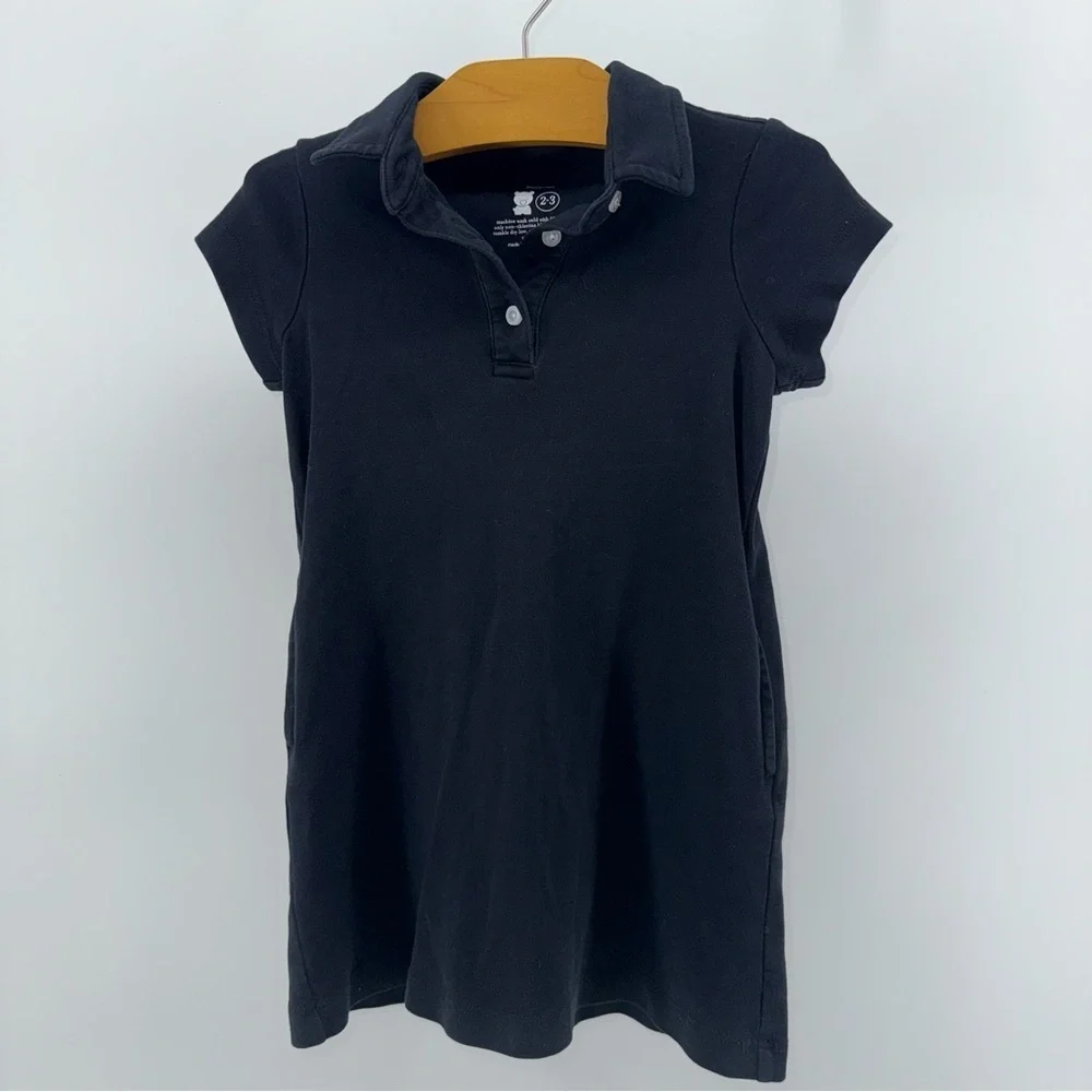 Primary Black Girls Casual Polo Style Dress